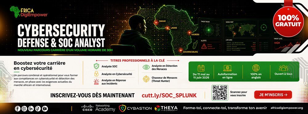 Analyste en defense de cybersecurite et soc facebook 00a000-Africa DigiEmpower formations gratuites pour les jeunes. design by adambita237