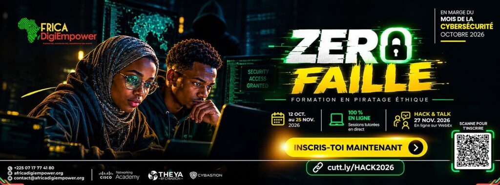 Zero faille cyberdefense en action facebook00-Africa DigiEmpower formations gratuites pour les jeunes. design by adambita237
